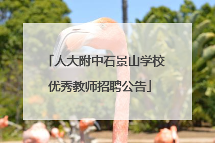 人大附中石景山学校优秀教师招聘公告