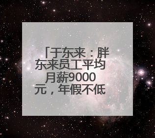 于东来：胖东来员工平均月薪9000元，年假不低于40天