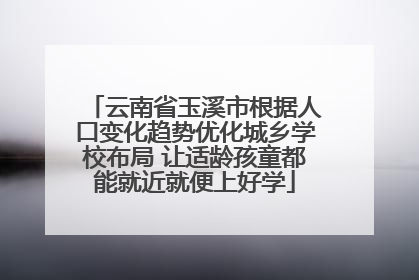 云南省玉溪市根据人口变化趋势优化城乡学校布局 让适龄孩童都能就近就便上好学