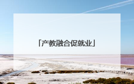 产教融合促就业