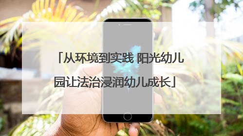 从环境到实践 阳光幼儿园让法治浸润幼儿成长