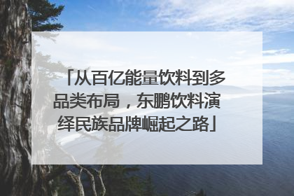 从百亿能量饮料到多品类布局，东鹏饮料演绎民族品牌崛起之路