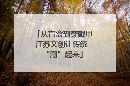 从盲盒到穿戴甲 江苏文创让传统“潮”起来