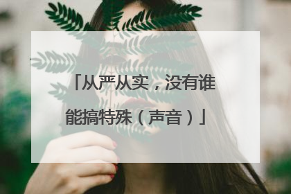 从严从实，没有谁能搞特殊（声音）