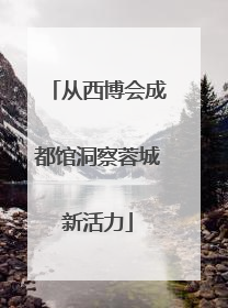从西博会成都馆洞察蓉城新活力