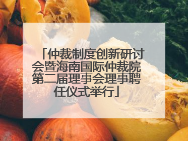 仲裁制度创新研讨会暨海南国际仲裁院第二届理事会理事聘任仪式举行