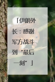 伊朗外长：感谢军方战斗到“最后一刻”