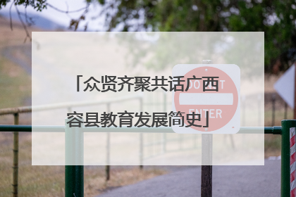 众贤齐聚共话广西容县教育发展简史