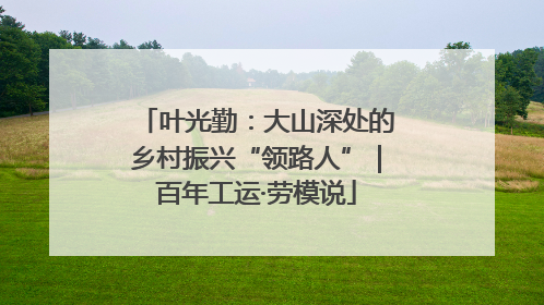 叶光勤：大山深处的乡村振兴“领路人”｜百年工运·劳模说