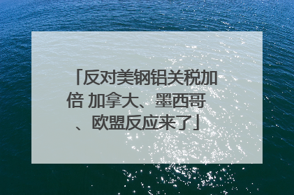 反对美钢铝关税加倍 加拿大、墨西哥、欧盟反应来了