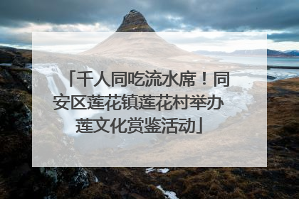 千人同吃流水席！同安区莲花镇莲花村举办莲文化赏鉴活动