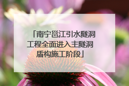 南宁邕江引水隧洞工程全面进入主隧洞盾构施工阶段