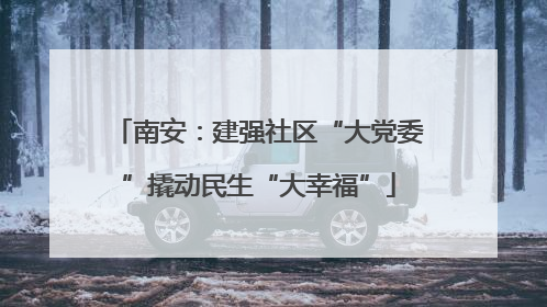南安：建强社区“大党委”撬动民生“大幸福”