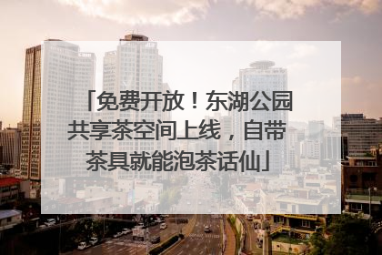 免费开放！东湖公园共享茶空间上线，自带茶具就能泡茶话仙