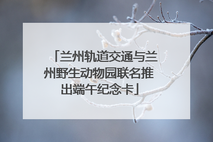 兰州轨道交通与兰州野生动物园联名推出端午纪念卡