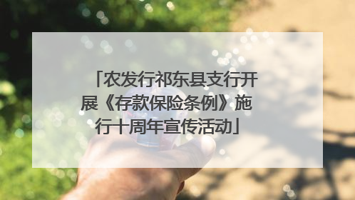 农发行祁东县支行开展《存款保险条例》施行十周年宣传活动
