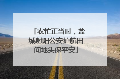 农忙正当时，盐城射阳公安护航田间地头保平安