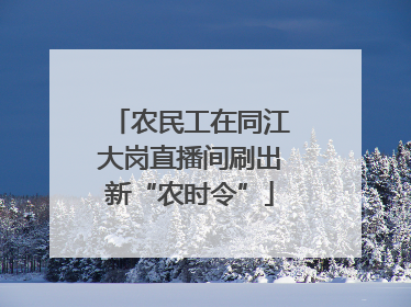 农民工在同江大岗直播间刷出新“农时令”