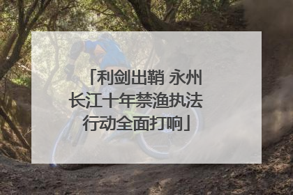 利剑出鞘 永州长江十年禁渔执法行动全面打响