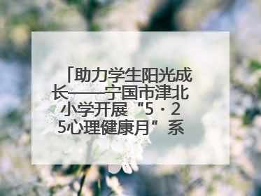 助力学生阳光成长——宁国市津北小学开展“5・25心理健康月”系列活动