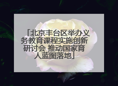 北京丰台区举办义务教育课程实施创新研讨会 推动国家育人蓝图落地