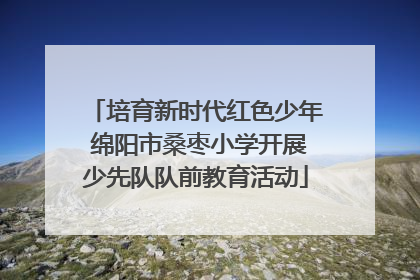 培育新时代红色少年 绵阳市桑枣小学开展少先队队前教育活动