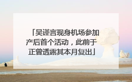 吴谨言现身机场参加产后首个活动，此前于正曾透露其本月复出