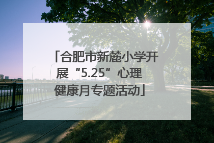 合肥市新麓小学开展“5.25”心理健康月专题活动