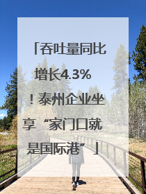 吞吐量同比增长4.3%！泰州企业坐享“家门口就是国际港”