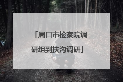 周口市检察院调研组到扶沟调研