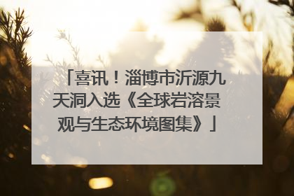 喜讯！淄博市沂源九天洞入选《全球岩溶景观与生态环境图集》