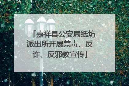嘉祥县公安局纸坊派出所开展禁毒、反诈、反邪教宣传