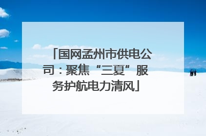 国网孟州市供电公司：聚焦“三夏”服务护航电力清风