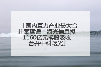国内算力产业最大合并案落锤：海光信息拟1160亿元换股吸收合并中科曙光