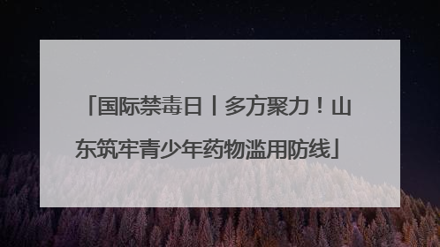 国际禁毒日丨多方聚力！山东筑牢青少年药物滥用防线