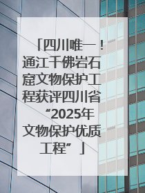 四川唯一！通江千佛岩石窟文物保护工程获评四川省“2025年文物保护优质工程”