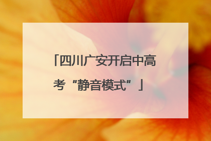 四川广安开启中高考“静音模式”