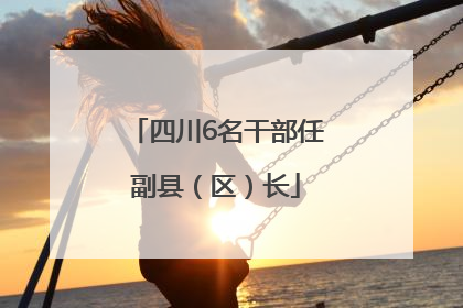 四川6名干部任副县（区）长