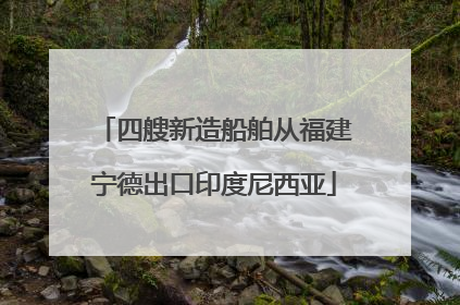 四艘新造船舶从福建宁德出口印度尼西亚