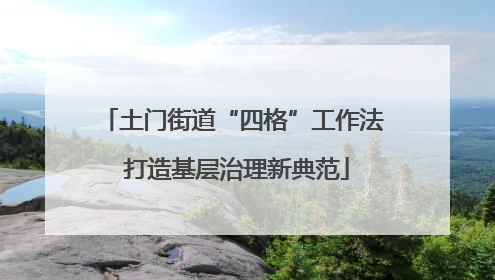 土门街道“四格”工作法 打造基层治理新典范