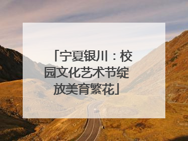 宁夏银川：校园文化艺术节绽放美育繁花