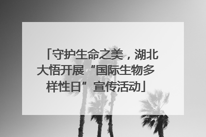 守护生命之美，湖北大悟开展“国际生物多样性日”宣传活动