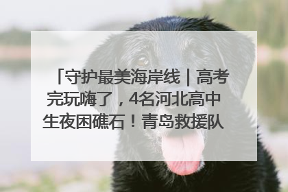 守护最美海岸线｜高考完玩嗨了，4名河北高中生夜困礁石！青岛救援队火速出动救上岸