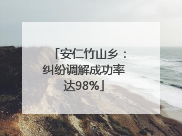 安仁竹山乡：纠纷调解成功率达98%