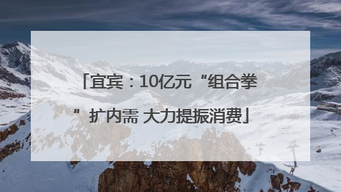 宜宾：10亿元“组合拳”扩内需 大力提振消费