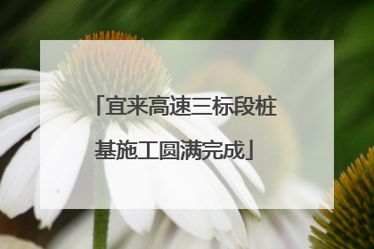宜来高速三标段桩基施工圆满完成