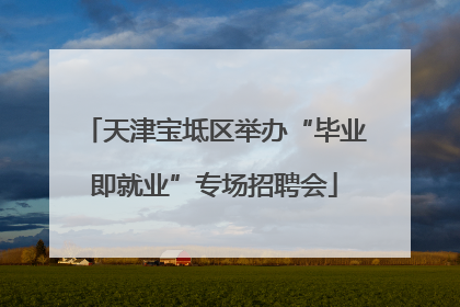 天津宝坻区举办“毕业即就业”专场招聘会