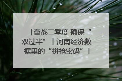 奋战二季度 确保“双过半”丨河南经济数据里的“拼抢密码”
