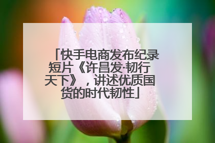 快手电商发布纪录短片《许昌发·韧行天下》，讲述优质国货的时代韧性