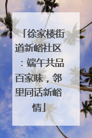 徐家楼街道新峪社区：端午共品百家味，邻里同话新峪情